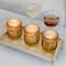 Kate Aspen® Gold Vintage Ribbed Glass Tealight Votive Candle Holder Set